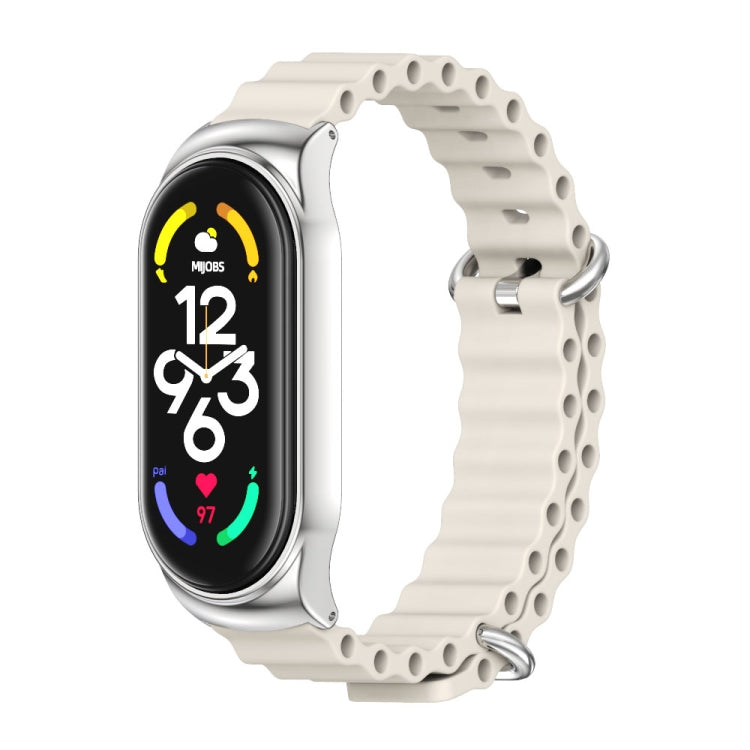 MIJOBS CS Marine Silicone Breathable Watch Band, For Xiaomi Mi Band 6 / 5 / 4 / 3, For Xiaomi Mi Band 7 / 7 NFC