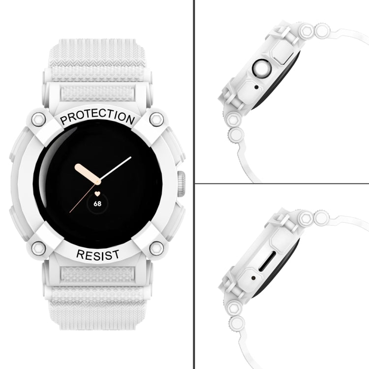 Three-proof Solid Color Integrated Watch Band, For Google Pixel Watch