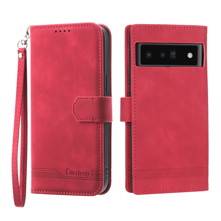Dierfeng Dream Line TPU + PU Leather Phone Case, For Google Pixel 6, For Google Pixel 6 Pro, For Google Pixel 6a, For Google Pixel 7