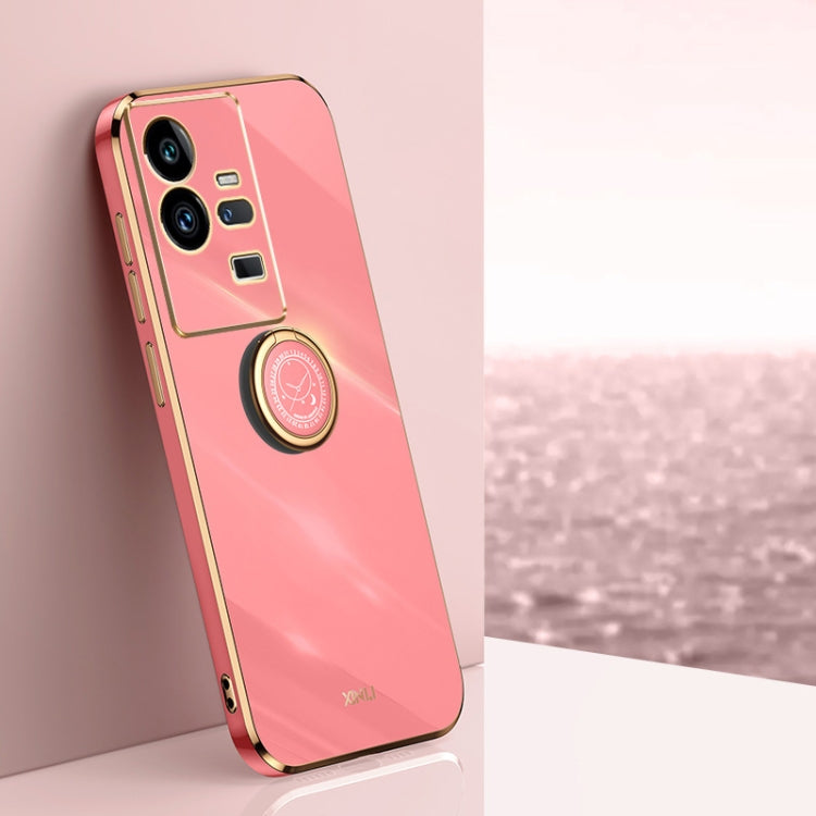 XINLI Straight Edge 6D Electroplate TPU Phone Case with Ring Holder, For Honor 80 GT 5G, For Honor 80 Pro Flat