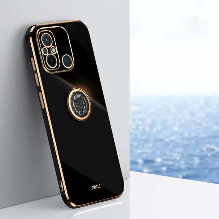 XINLI Straight Edge 6D Electroplate TPU Phone Case with Ring Holder, For Honor 80 GT 5G, For Honor 80 Pro Flat