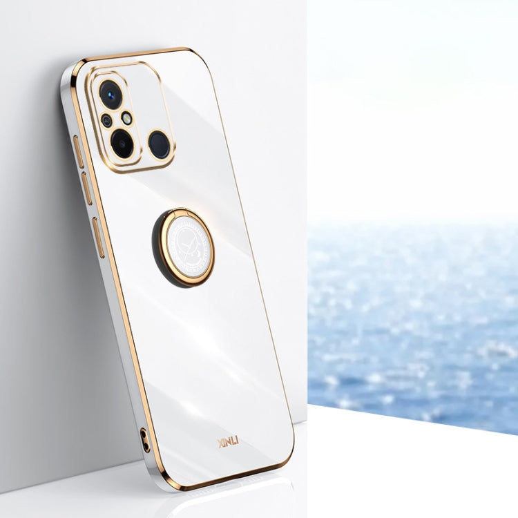 XINLI Straight Edge 6D Electroplate TPU Phone Case with Ring Holder, For Honor 80 GT 5G, For Honor 80 Pro Flat
