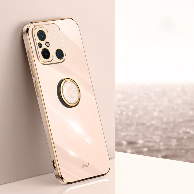XINLI Straight Edge 6D Electroplate TPU Phone Case with Ring Holder, For Honor 80 GT 5G, For Honor 80 Pro Flat