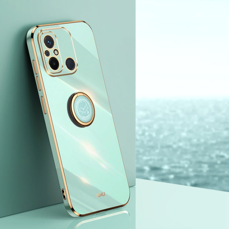 XINLI Straight Edge 6D Electroplate TPU Phone Case with Ring Holder, For Honor 80 GT 5G, For Honor 80 Pro Flat