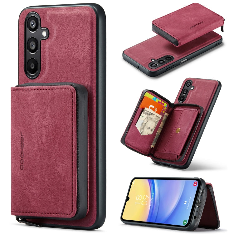 JEEHOOD Magnetic Zipper Horizontal Flip Leather Phone Case, For Samsung Galaxy A15 5G, For Samsung Galaxy A55 5G, For Samsung Galaxy A35 5G, For Samsung Galaxy S24 Ultra 5G