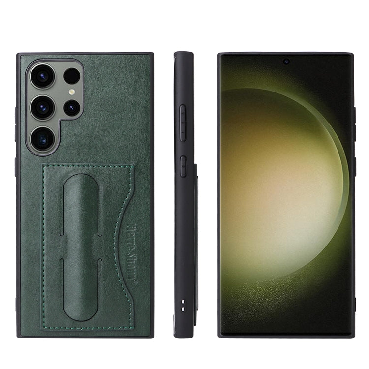 Fierre Shann Full Coverage Protective Leather Phone Case, For Samsung Galaxy S23+ 5G, For Samsung Galaxy S23 Ultra 5G