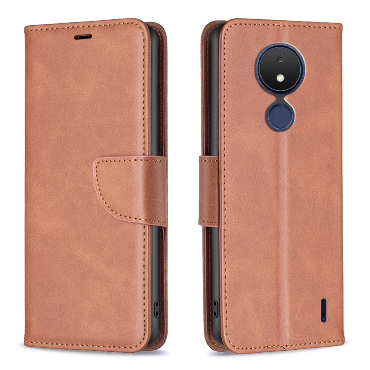 Lambskin Texture Leather Phone Case, For Nokia C21