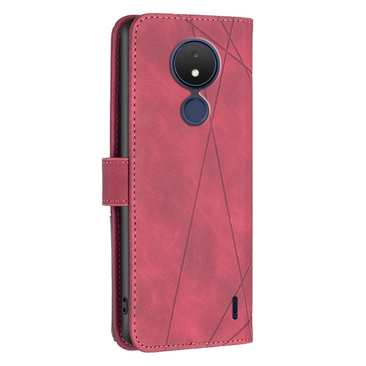 Magnetic Buckle Rhombus Texture Leather Phone Case, For Nokia C21