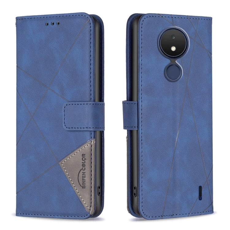 Magnetic Buckle Rhombus Texture Leather Phone Case, For Nokia C21