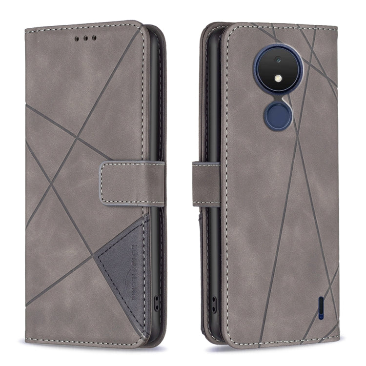 Magnetic Buckle Rhombus Texture Leather Phone Case, For Nokia C21