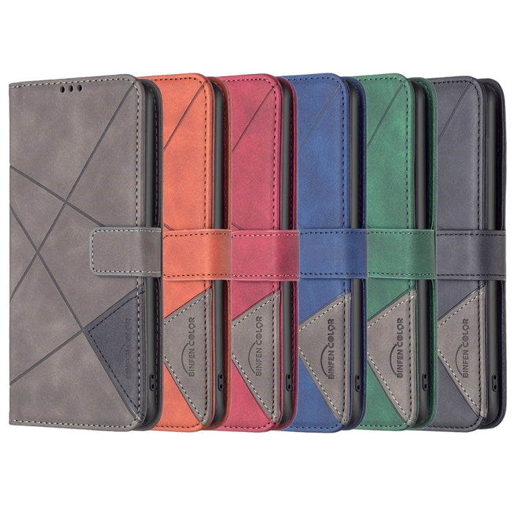 Magnetic Buckle Rhombus Texture Leather Phone Case, For Nokia C21
