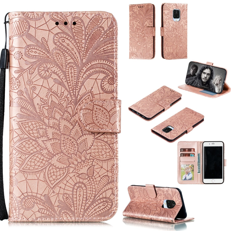 Lace Flower Embossing Pattern Horizontal Flip Leather Case , with Holder & Card Slots & Wallet & Photo Frame & Lanyard, For Galaxy A11, For Galaxy A41, For Galaxy A70e, For Galaxy M31
