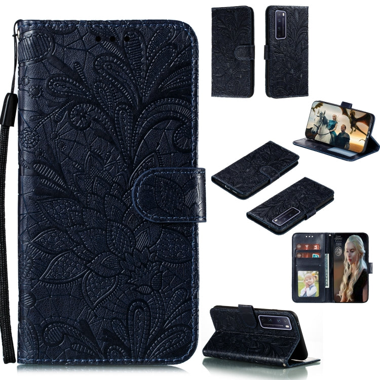 Lace Flower Embossing Pattern Horizontal Flip Leather Case , with Holder & Card Slots & Wallet & Photo Frame & Lanyard, For Galaxy A11, For Galaxy A41, For Galaxy A70e, For Galaxy M31