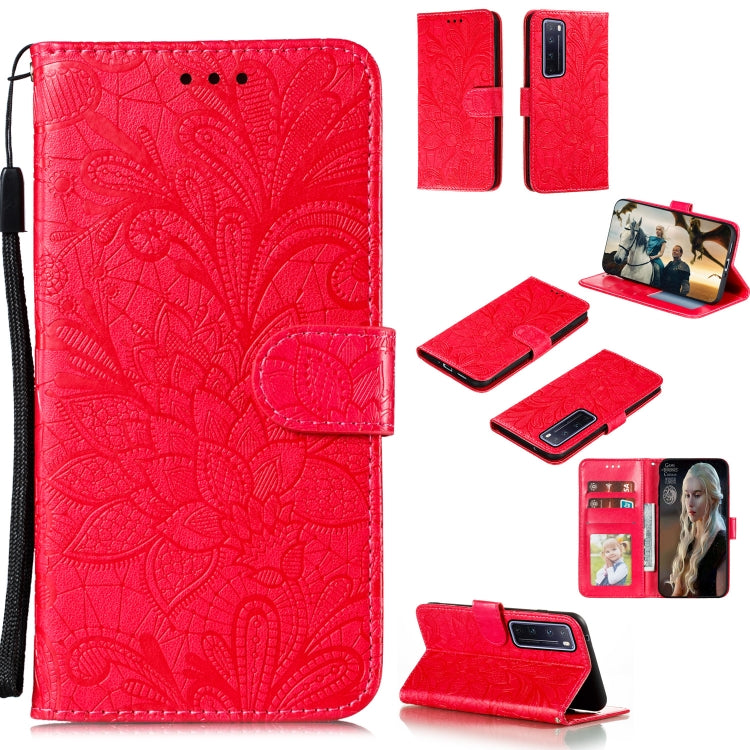 Lace Flower Embossing Pattern Horizontal Flip Leather Case , with Holder & Card Slots & Wallet & Photo Frame & Lanyard, For Galaxy A11, For Galaxy A41, For Galaxy A70e, For Galaxy M31