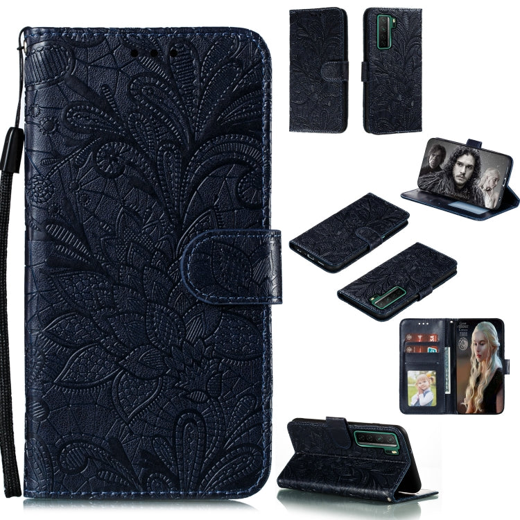Lace Flower Embossing Pattern Horizontal Flip Leather Case , with Holder & Card Slots & Wallet & Photo Frame & Lanyard, For Galaxy A11, For Galaxy A41, For Galaxy A70e, For Galaxy M31