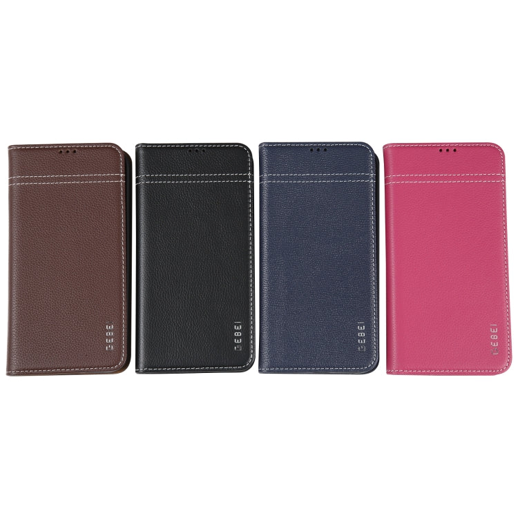 GEBEI Top-grain Horizontal Flip Leather Phone Case, For iPhone 13