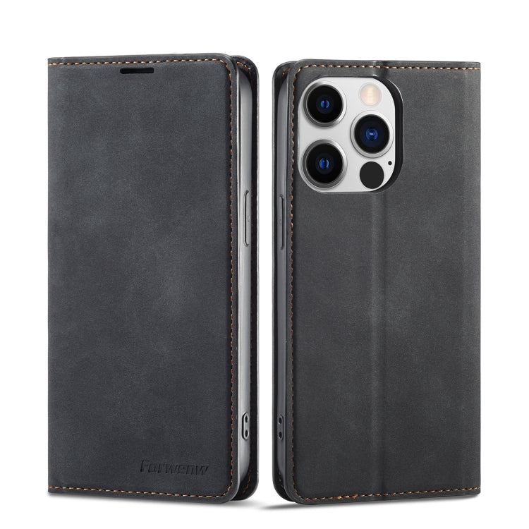 Forwenw Dream Series Oil Edge Strong Magnetism Leather Phone Case, For iPhone 14 Pro Max