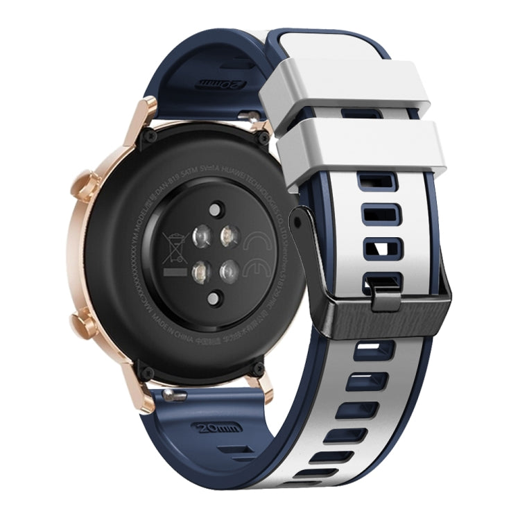 Universal Two Color Silicone Watch Band, 20mm