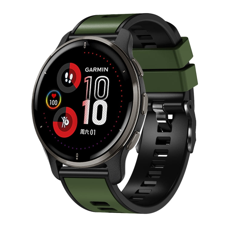 Universal Two Color Silicone Watch Band, 20mm