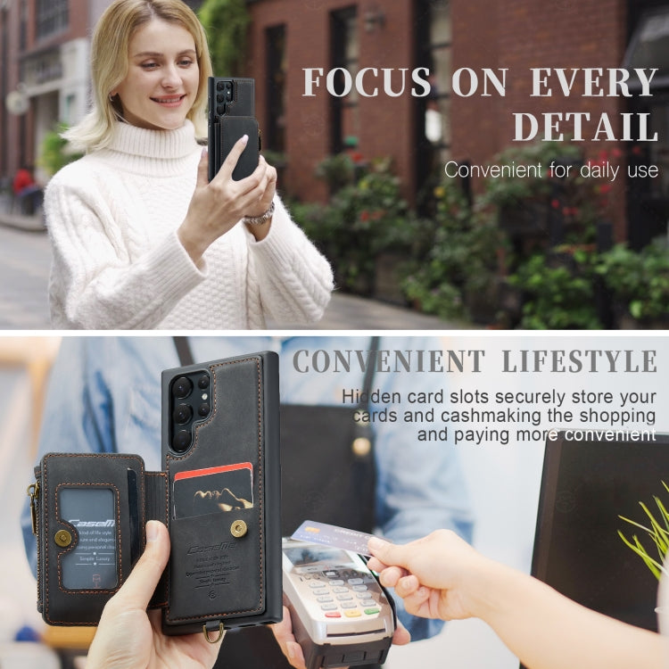 CaseMe C20 Multifunctional RFID Leather Phone Case, For Samsung Galaxy S23 Ultra 5G