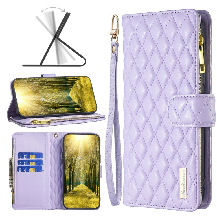 Diamond Lattice Zipper Wallet Leather Flip Phone Case, For Xiaomi 13 Lite / Civi 2
