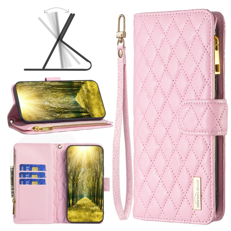 Diamond Lattice Zipper Wallet Leather Flip Phone Case, For Xiaomi 13 Lite / Civi 2