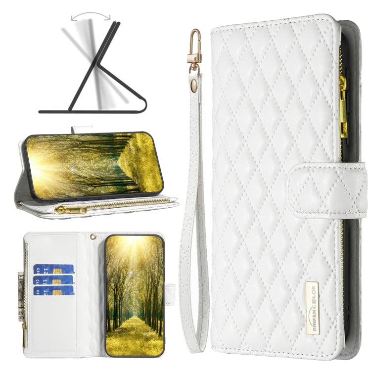 Diamond Lattice Zipper Wallet Leather Flip Phone Case, For Xiaomi 13 Lite / Civi 2