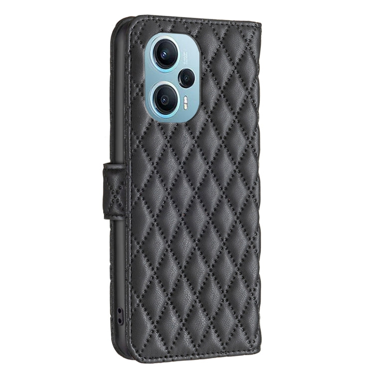 Diamond Lattice Wallet Leather Flip Phone Case, For Xiaomi Poco F5 5G / Redmi Note 12 Turbo