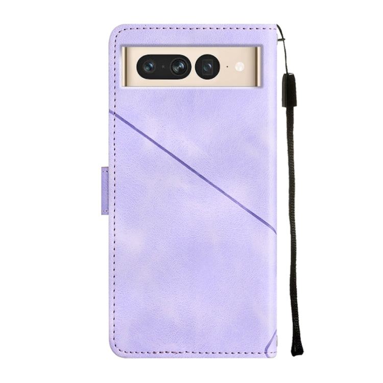 Skin-feel Embossed Leather Phone Case, For Google Pixel 7 Pro, For Google Pixel 7a