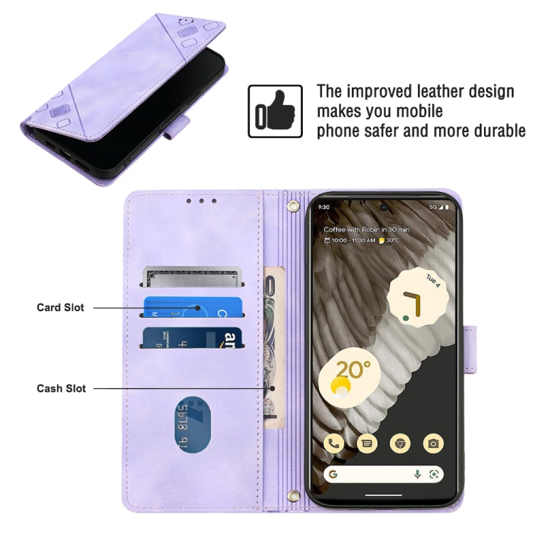 Skin-feel Embossed Leather Phone Case, For Google Pixel 7 Pro, For Google Pixel 7a