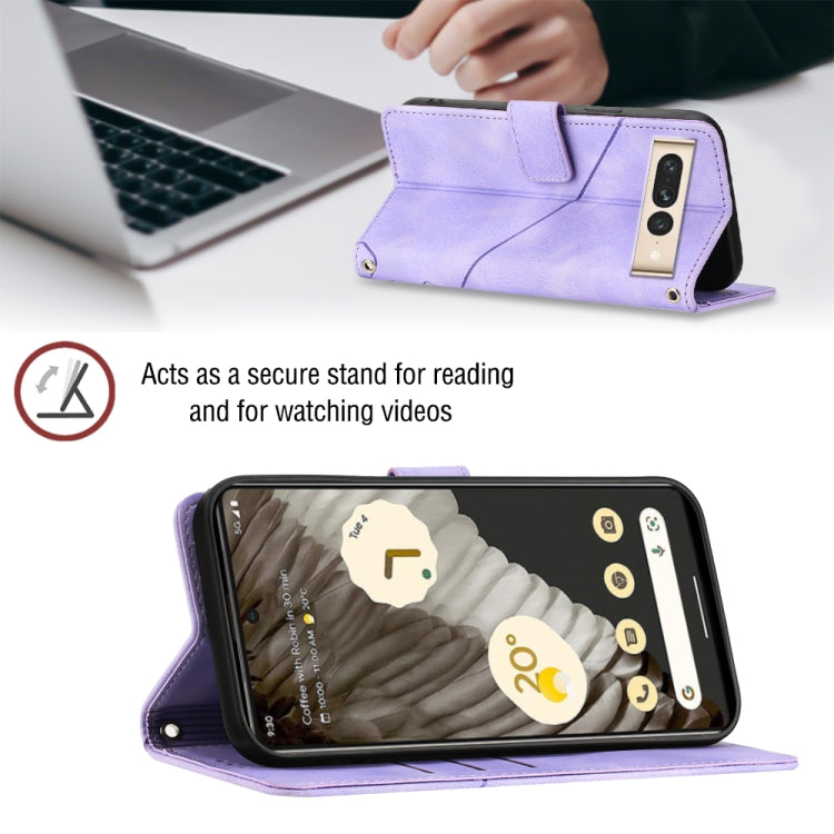 Skin-feel Embossed Leather Phone Case, For Google Pixel 7 Pro, For Google Pixel 7a