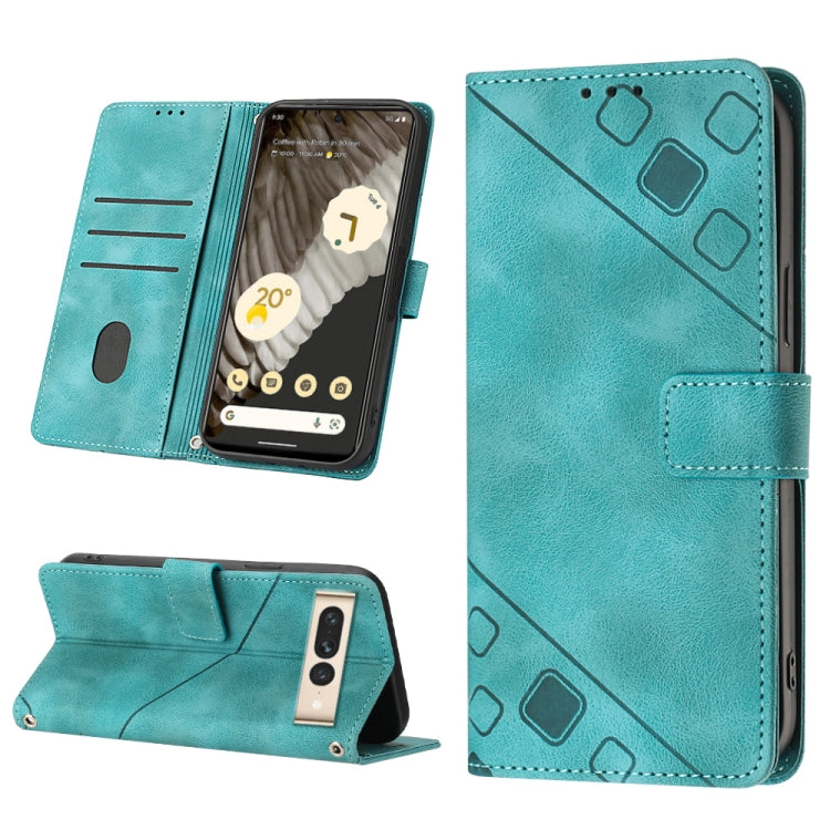 Skin-feel Embossed Leather Phone Case, For Google Pixel 7 Pro, For Google Pixel 7a