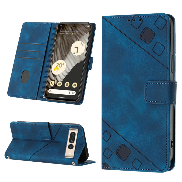 Skin-feel Embossed Leather Phone Case, For Google Pixel 7 Pro, For Google Pixel 7a