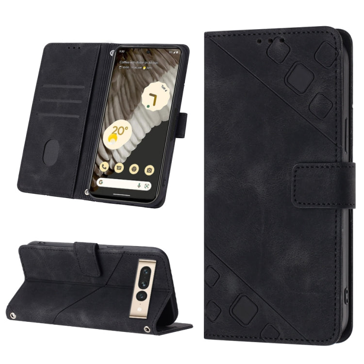 Skin-feel Embossed Leather Phone Case, For Google Pixel 7 Pro, For Google Pixel 7a