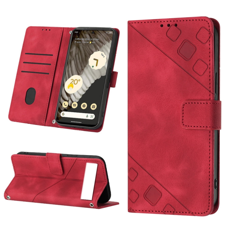 Skin-feel Embossed Leather Phone Case, For Google Pixel 7 Pro, For Google Pixel 7a