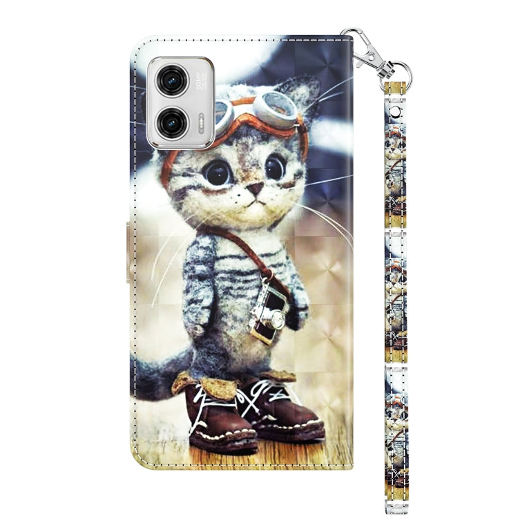 3D Painted Leather Phone Case, For Motorola Moto G73, For Google Pixel 7 5G