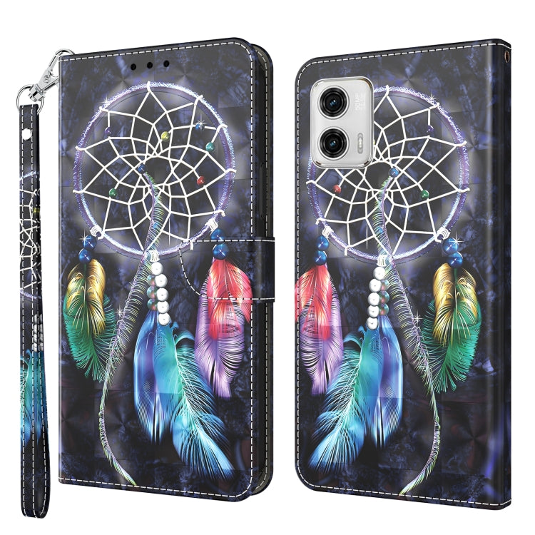 3D Painted Leather Phone Case, For Motorola Moto G73, For Google Pixel 7 5G