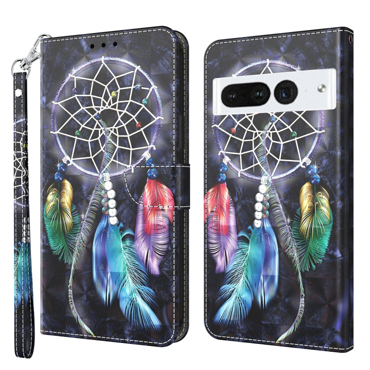 3D Painted Leather Phone Case, For Google Pixel 7 Pro 5G, For Google Pixel 7a 5G