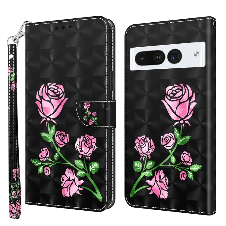 3D Painted Leather Phone Case, For Google Pixel 7 Pro 5G, For Google Pixel 7a 5G