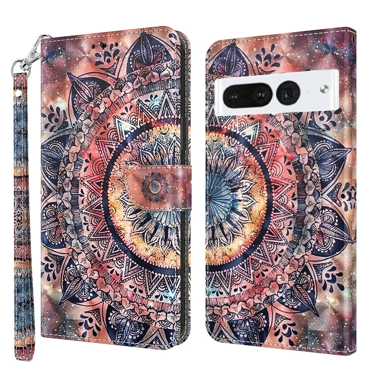 3D Painted Leather Phone Case, For Google Pixel 7 Pro 5G, For Google Pixel 7a 5G