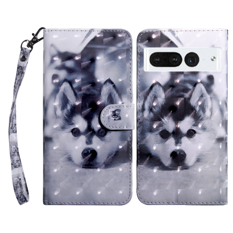 3D Painted Leather Phone Case, For Google Pixel 7 Pro 5G, For Google Pixel 7a 5G
