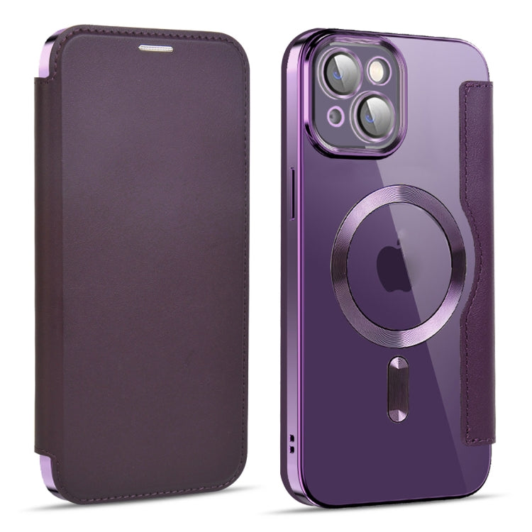 MagSafe Magnetic RFID Anti-theft Leather Phone Case, For iPhone 14 Plus, For iPhone 13 Pro Max, For iPhone 13 Pro
