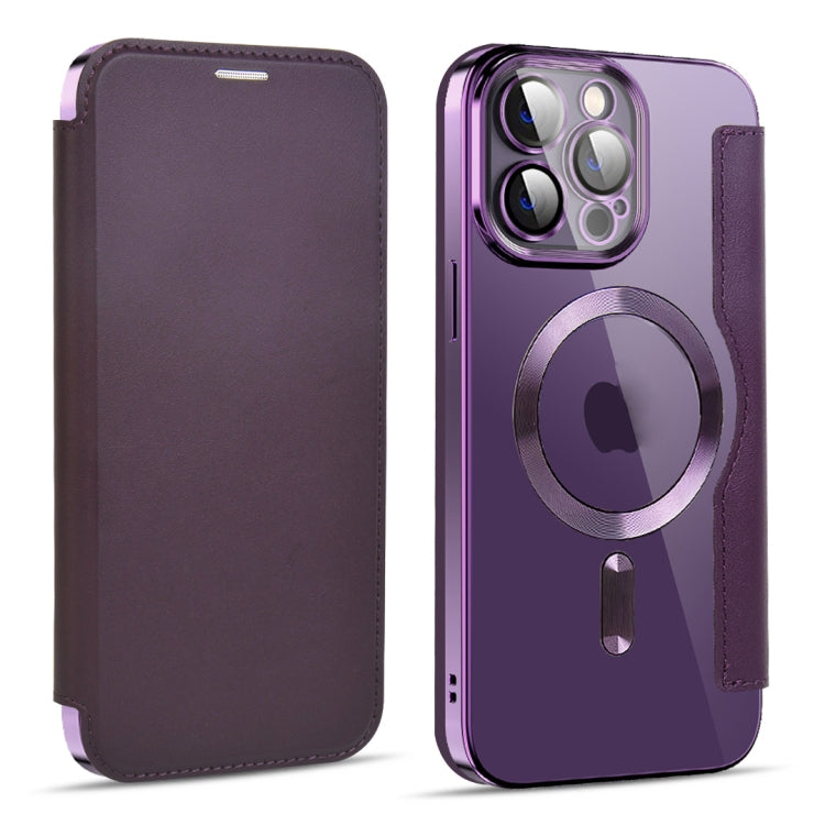 MagSafe Magnetic RFID Anti-theft Leather Phone Case, For iPhone 14 Plus, For iPhone 13 Pro Max, For iPhone 13 Pro