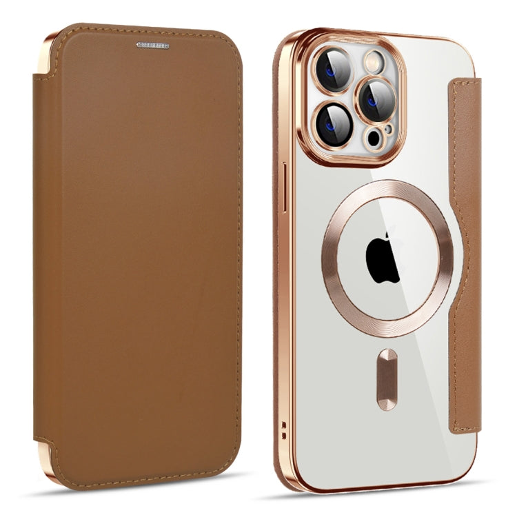 MagSafe Magnetic RFID Anti-theft Leather Phone Case, For iPhone 14 Plus, For iPhone 13 Pro Max, For iPhone 13 Pro