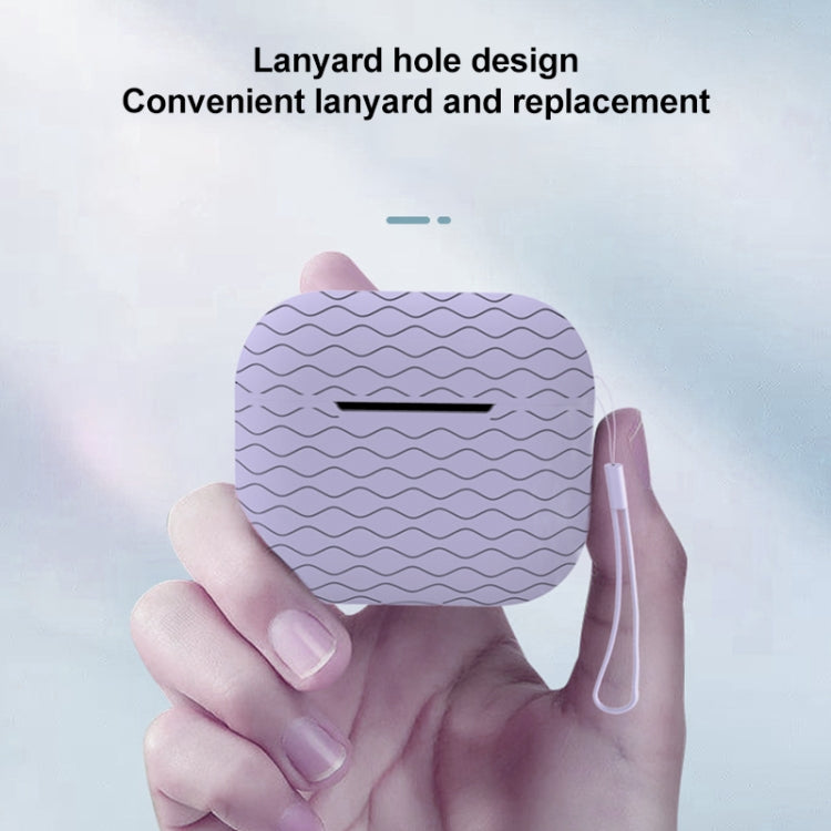 Wave Pattern Silicone Earphone Case, For AirPods Pro 2
