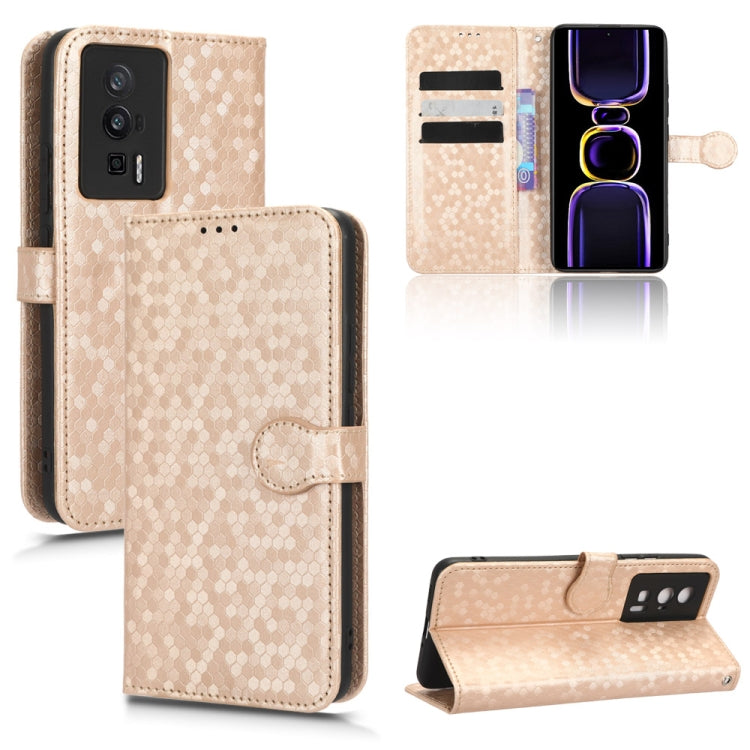Honeycomb Dot Texture Leather Phone Case, For Xiaomi Redmi Note 12 Pro 5G, For Xiaomi Redmi Note12 Pro+, For Xiaomi Redmi K60 5G / K60 Pro / K60 Championship Edition, For Xiaomi Redmi K60E 5G