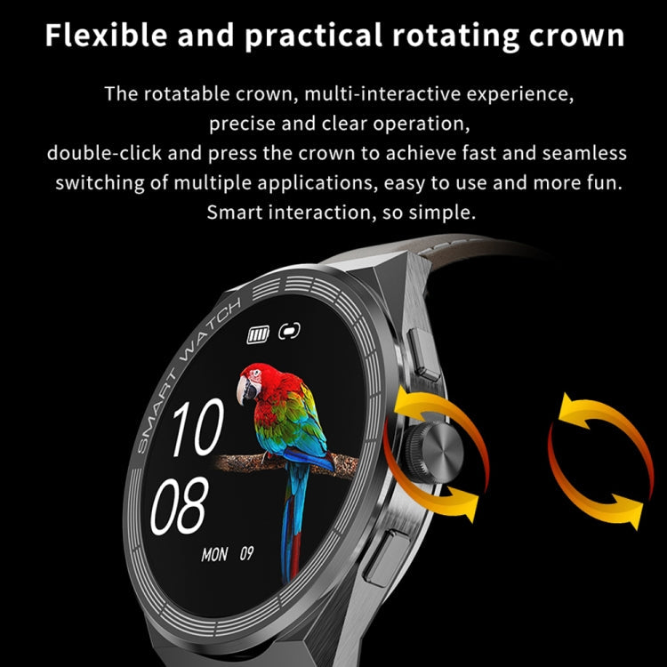 BM01 1.45 inch Silicone Band IP68 Waterproof Smart Watch Support Bluetooth Call / NFC, Silicone Band (Silver), Silicone Band (Black)