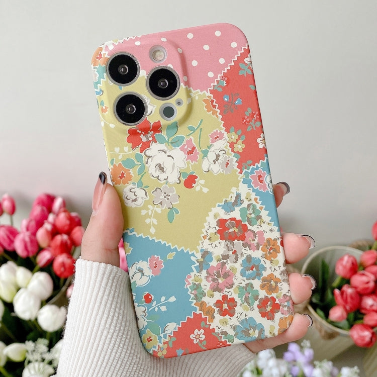 Water Sticker Flower Pattern PC Phone Case, For iPhone 14 Pro Max, For iPhone 14 Pro