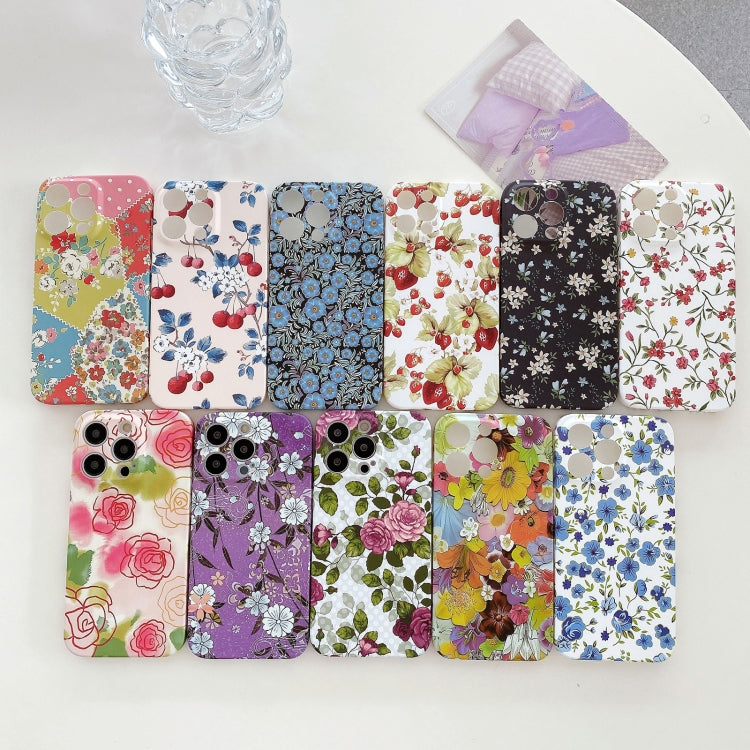 Water Sticker Flower Pattern PC Phone Case, For iPhone 14, For iPhone 14 Plus