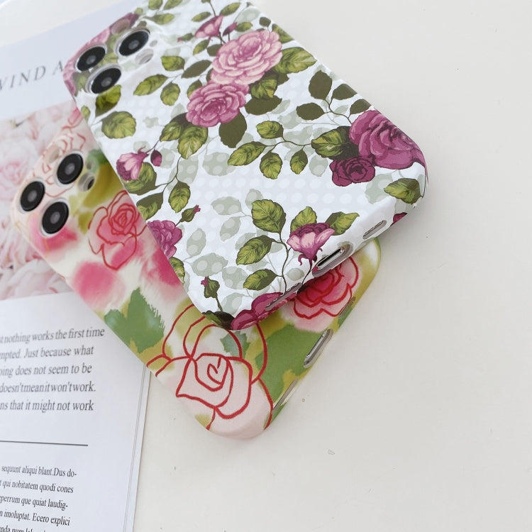 Water Sticker Flower Pattern PC Phone Case, For iPhone 14, For iPhone 14 Plus